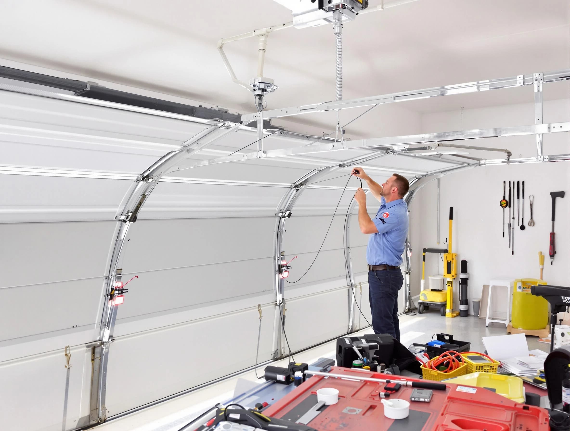 Garage door cable repair service by Franklin Garage Door Repair in Franklin