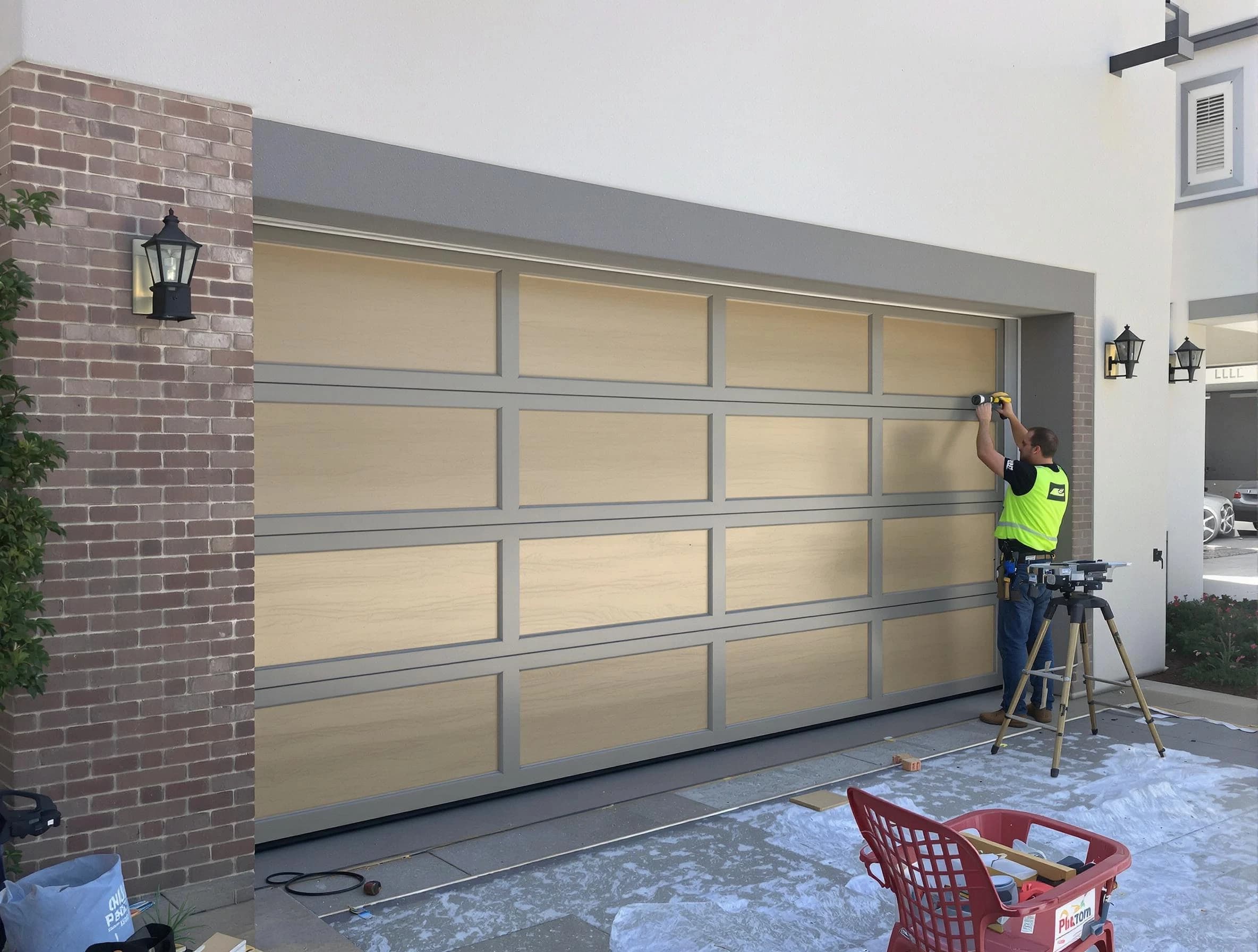 Garage door replacement service by Franklin Garage Door Repair in Franklin