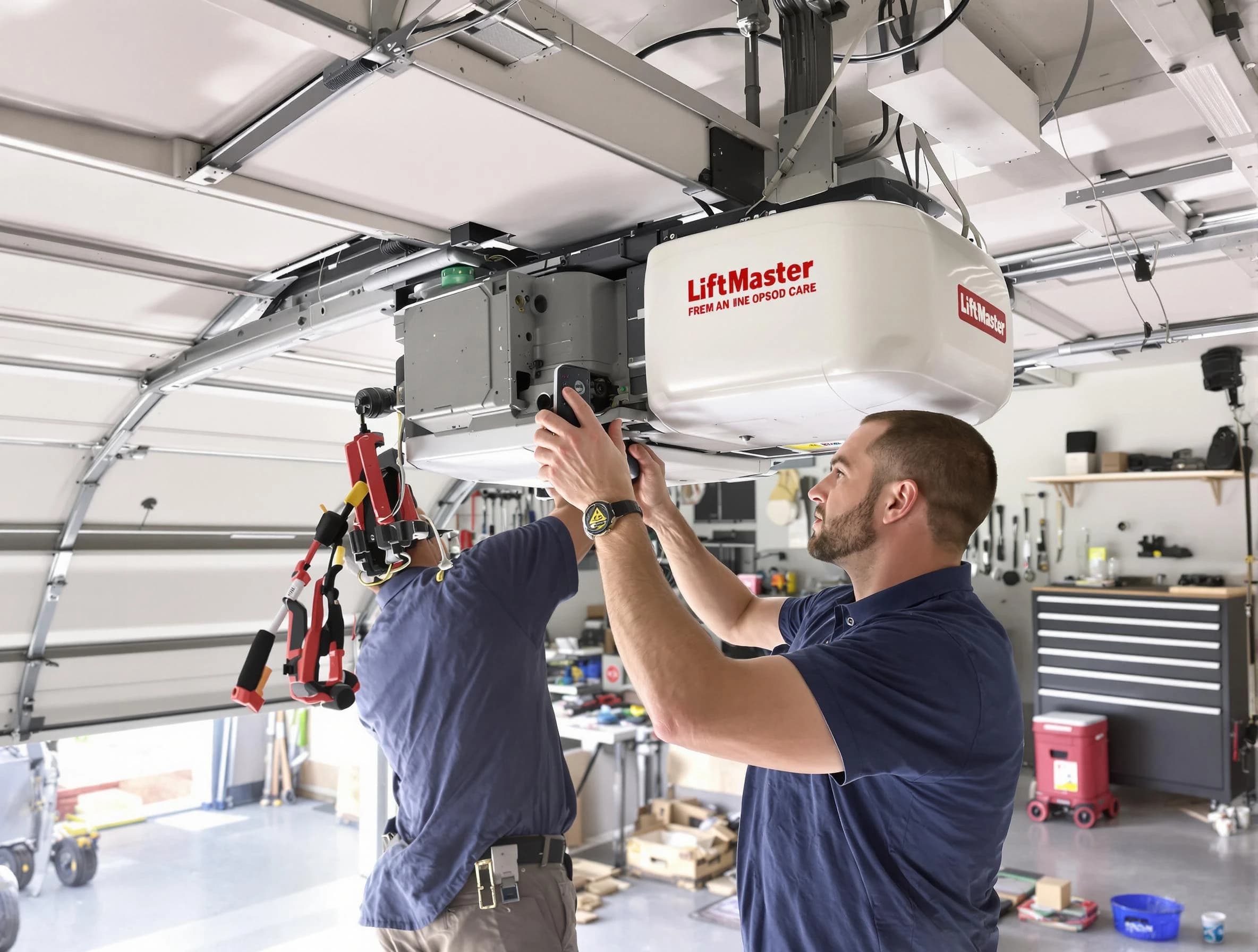 Franklin Garage Door Repair technician performing advanced diagnostics on garage opener in Franklin