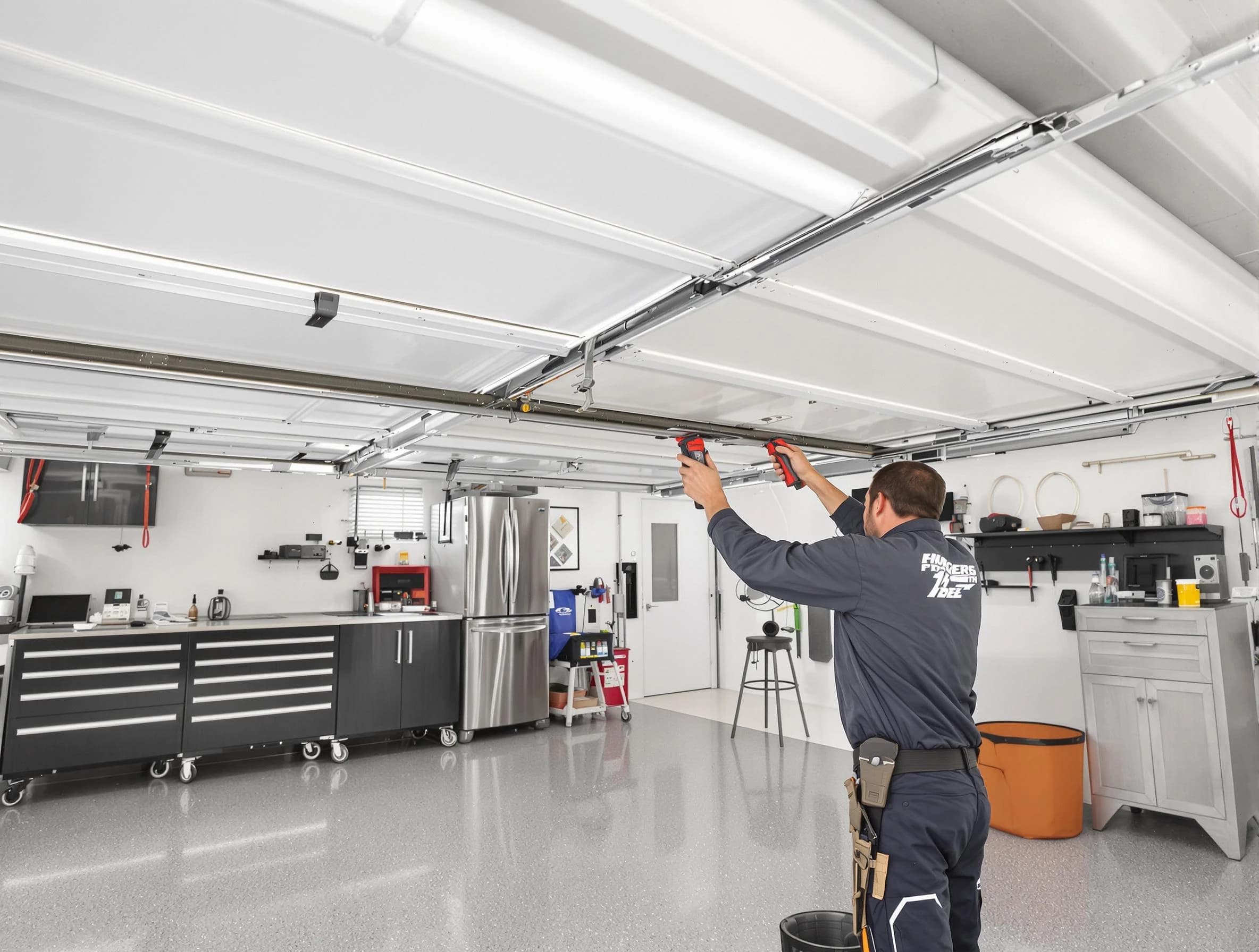 Overhead garage door repair service by Franklin Garage Door Repair in Franklin