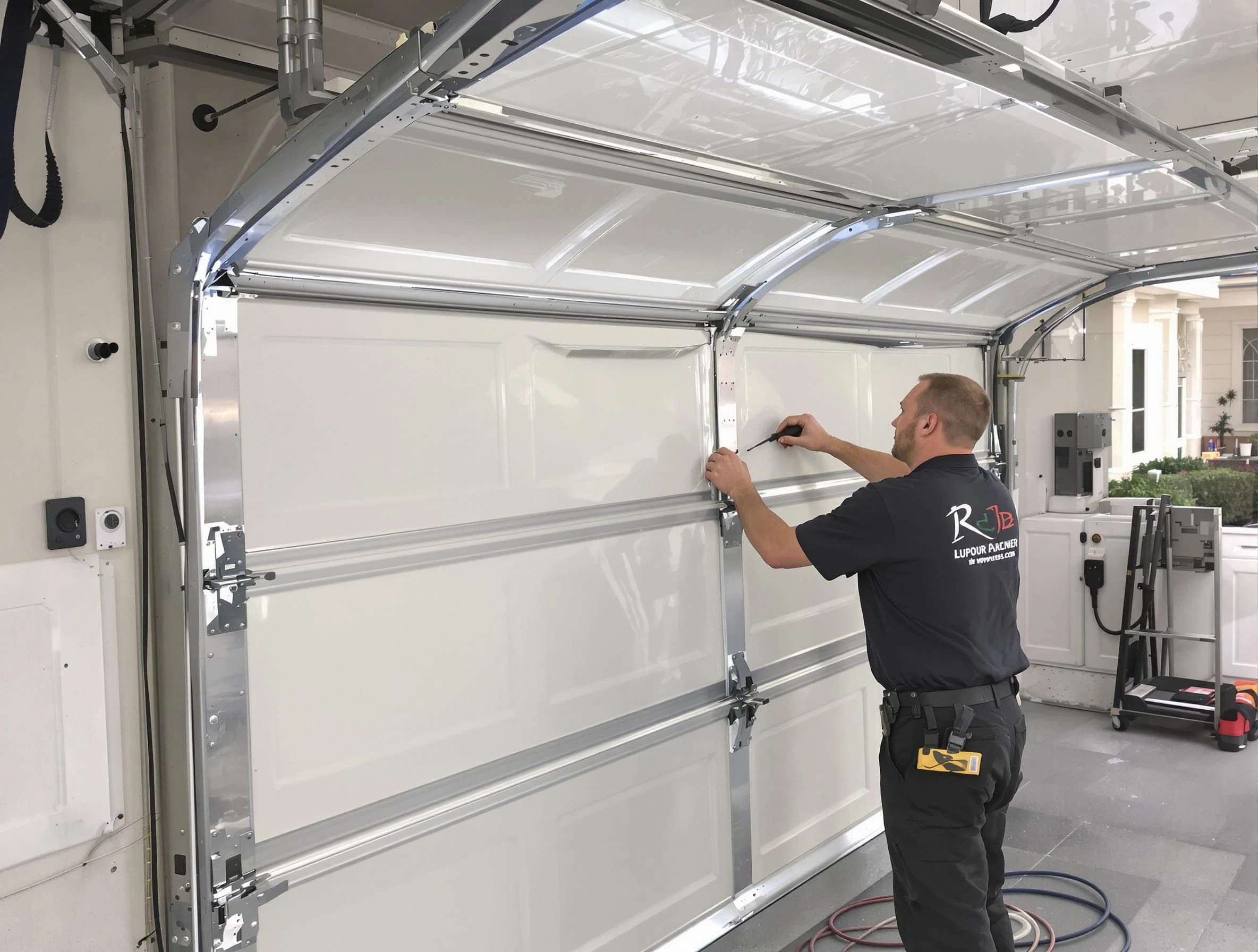 Franklin Garage Door Repair professional performing panel repair in Franklin