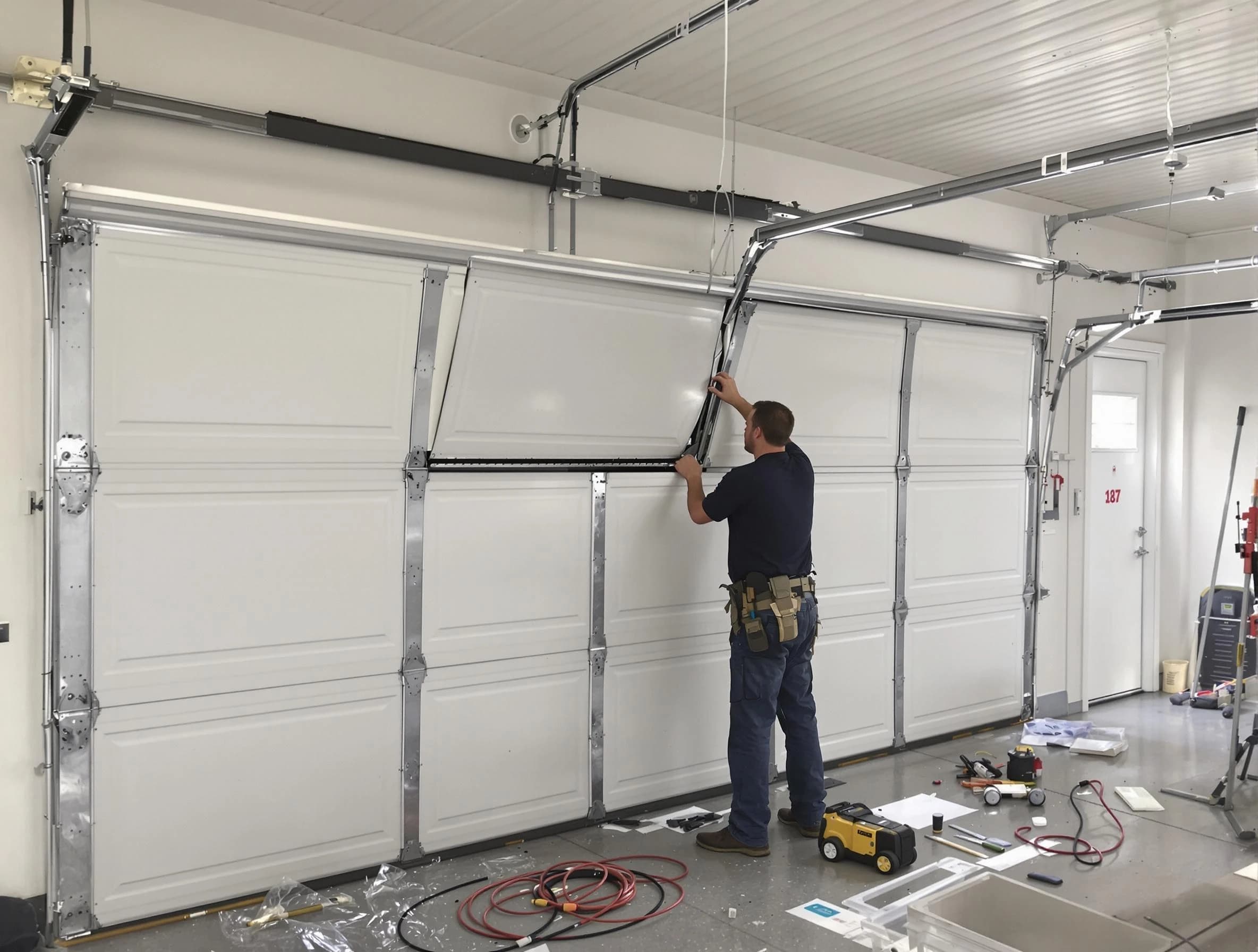 Garage Door Section Replacement in Franklin